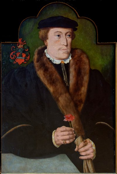 Portrait of a Man Holding a Carnation and a Glove by Barthel Bruyn the Elder